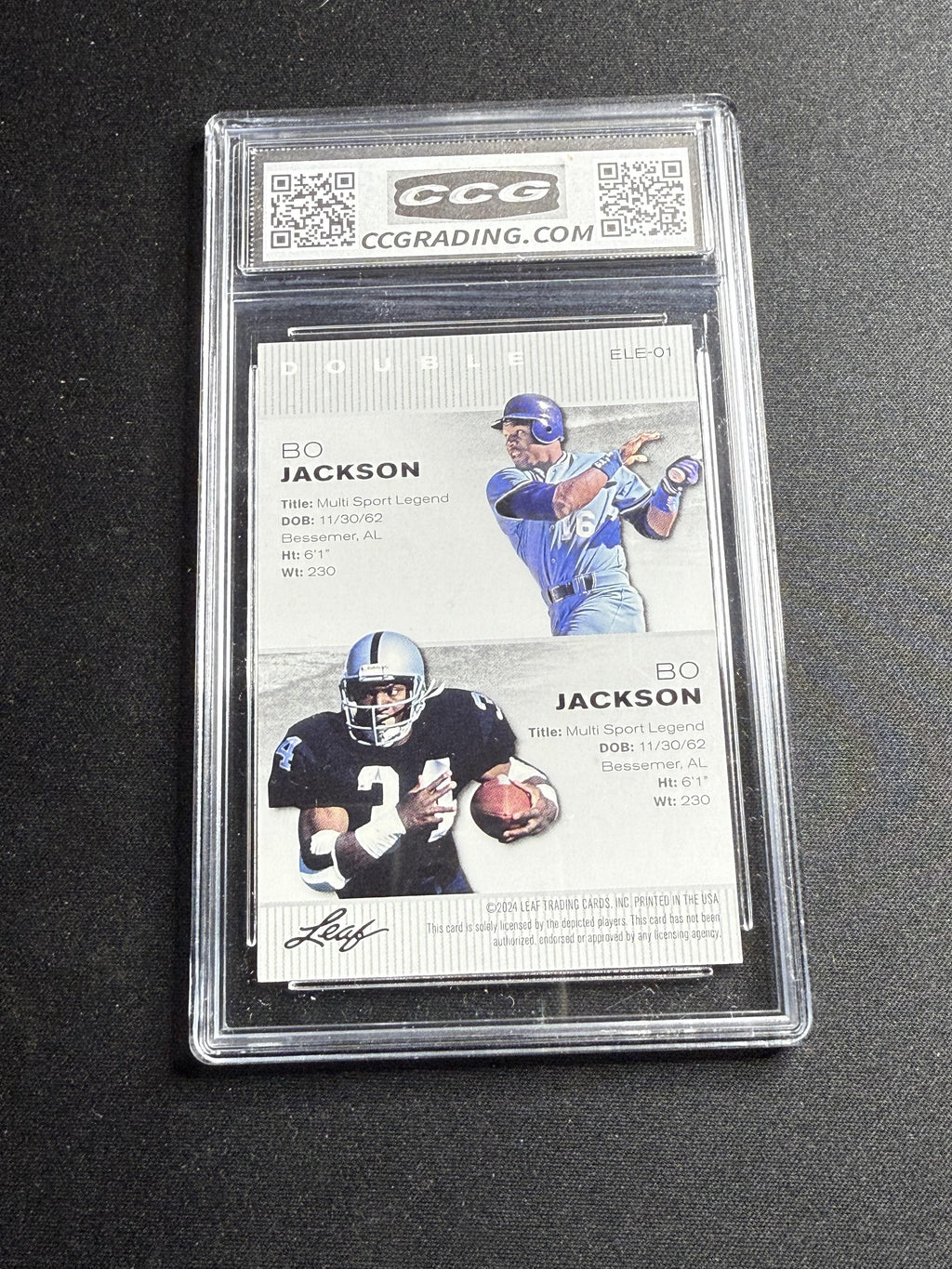 Bo Jackson Football / Bo Jackson Baseball 2024 Leaf Legends Dual CCG 10