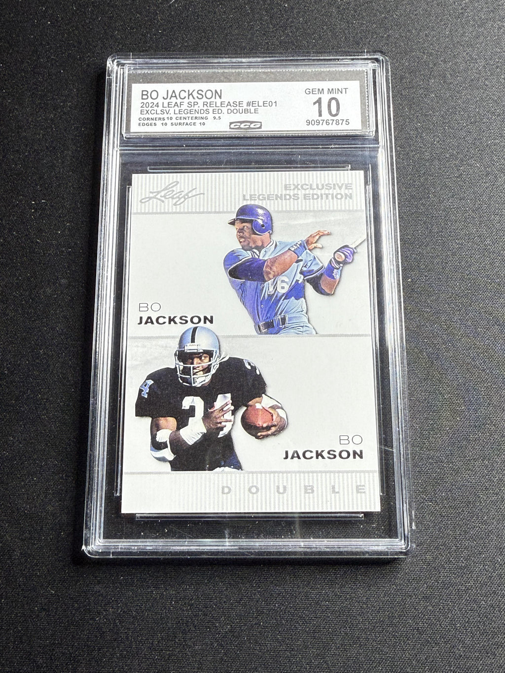 Bo Jackson Football / Bo Jackson Baseball 2024 Leaf Legends Dual CCG 10