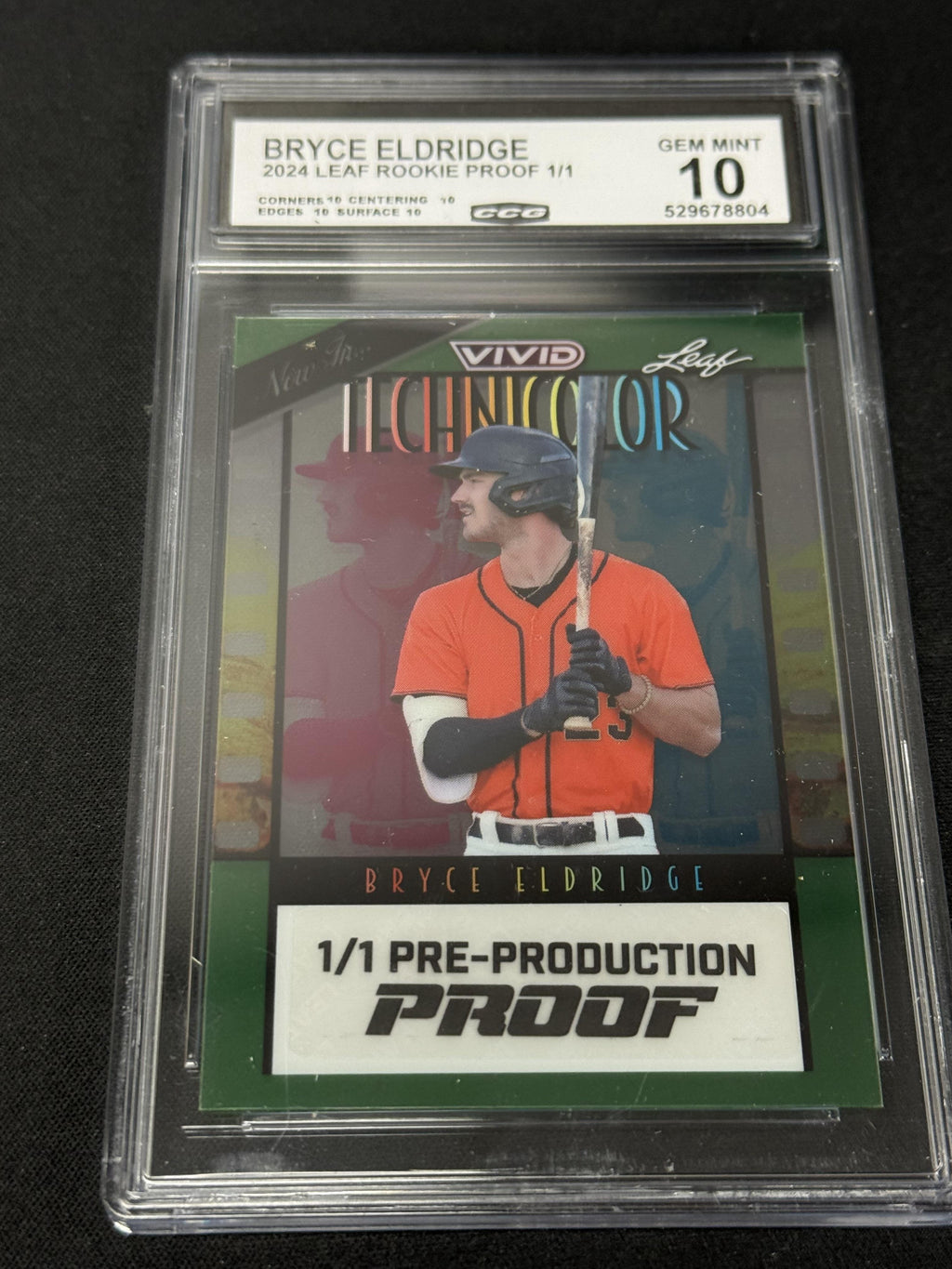 Bryce Eldridge 2024 LEAF ROOKIE PROOFS 1/1 CCG 10 Giants Rookie