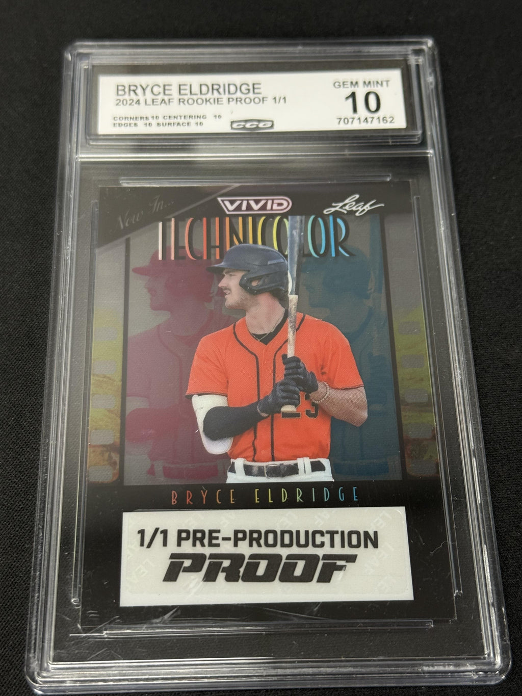 Bryce Eldridge 2024 LEAF ROOKIE PROOFS 1/1 CCG 10 Giants Rookie