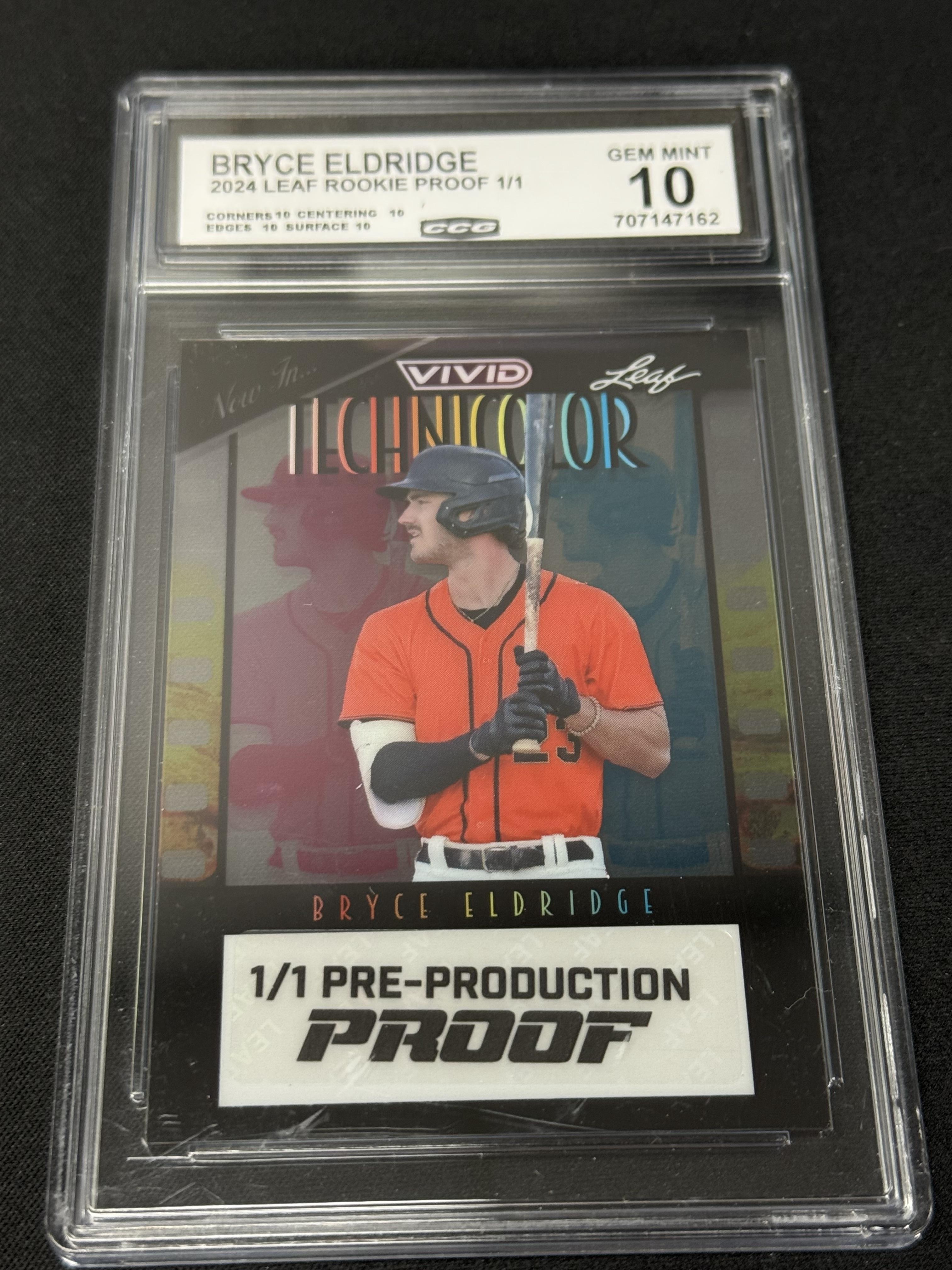 Bryce Eldridge 2024 LEAF ROOKIE PROOFS 1/1 CCG 10 Giants Rookie
