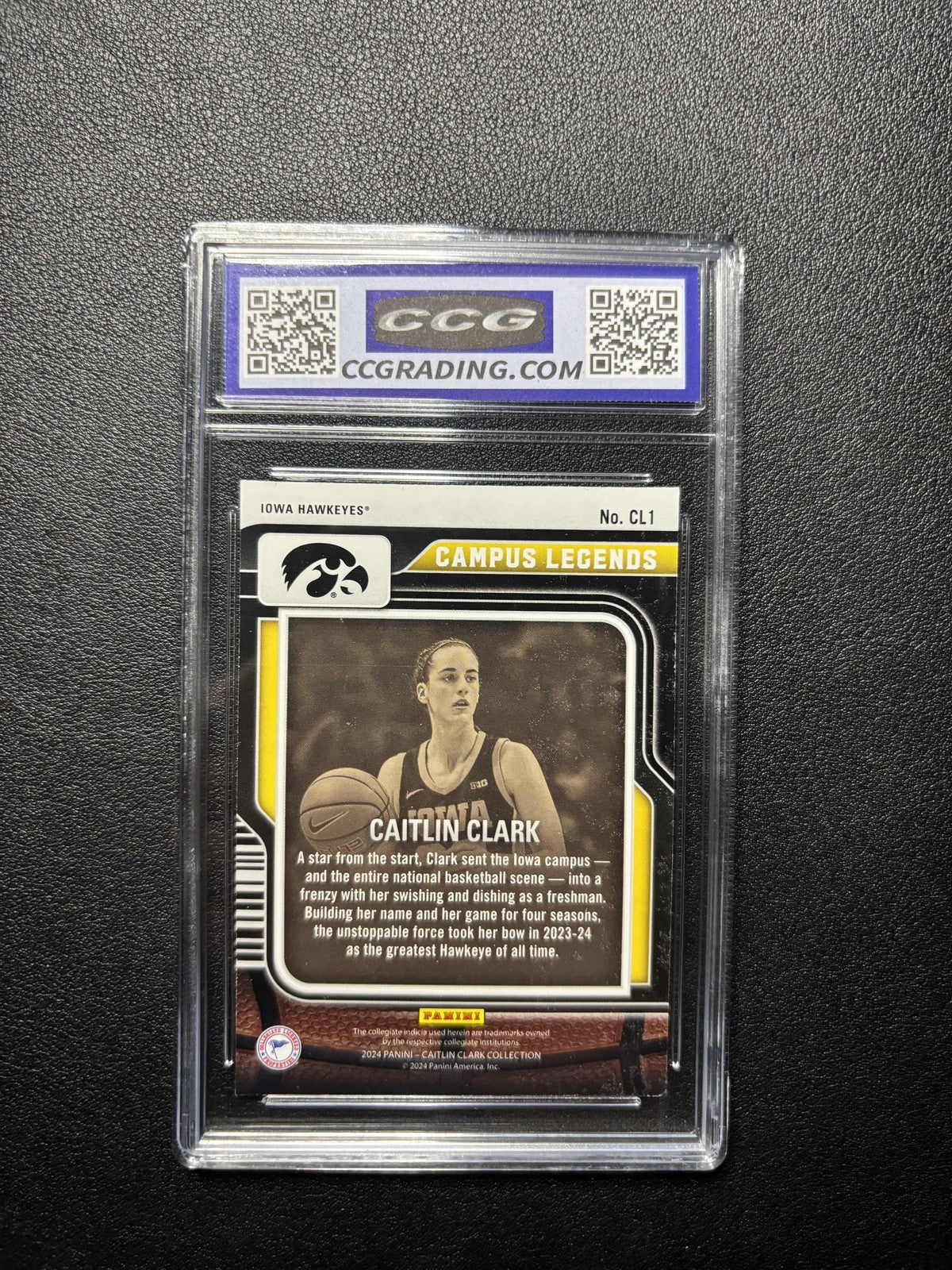 Caitlin Clark 2024 Panini Caitlin Clark Collection 2024 Campus Legends CCG 10