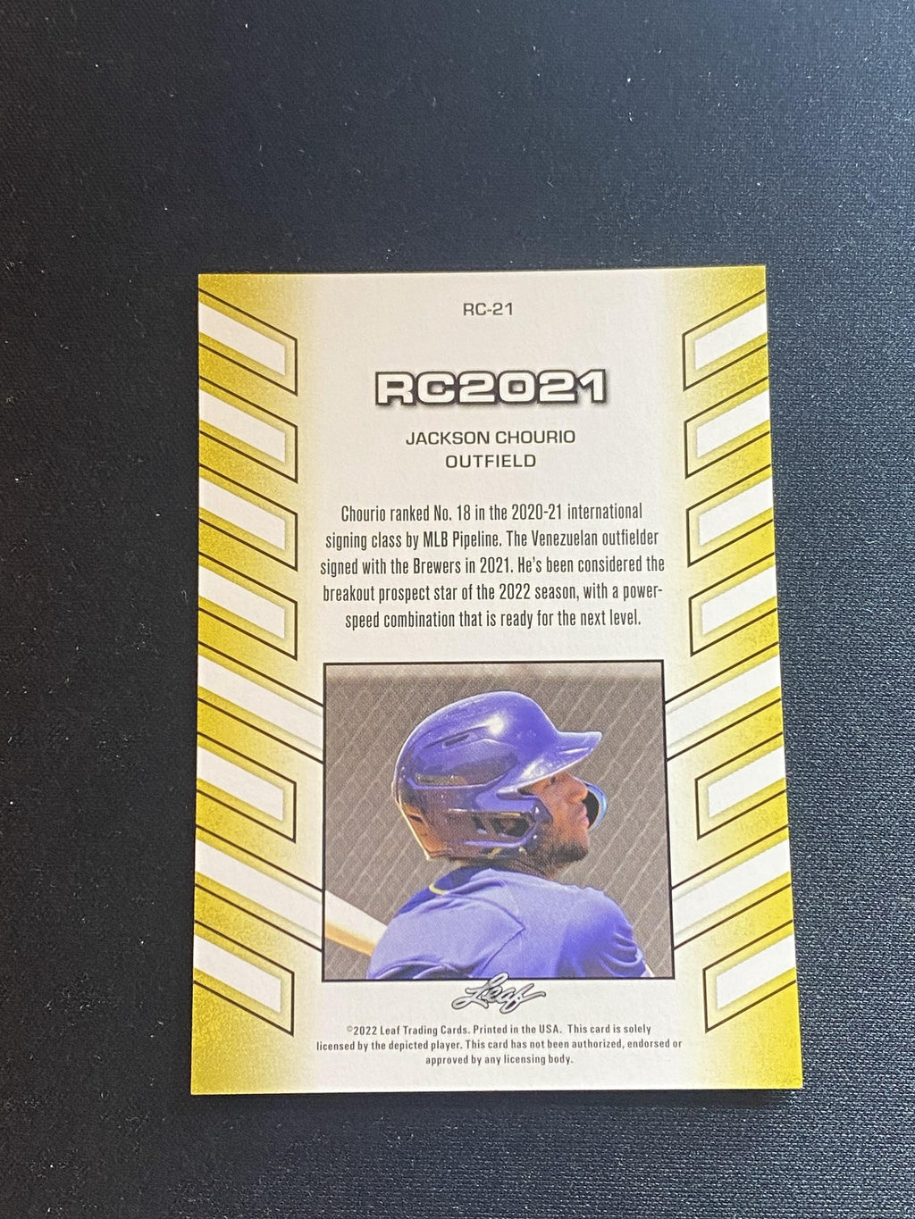 Jackson Chourio 2022 Leaf RC2022 RC21 RC 10 Count Lot