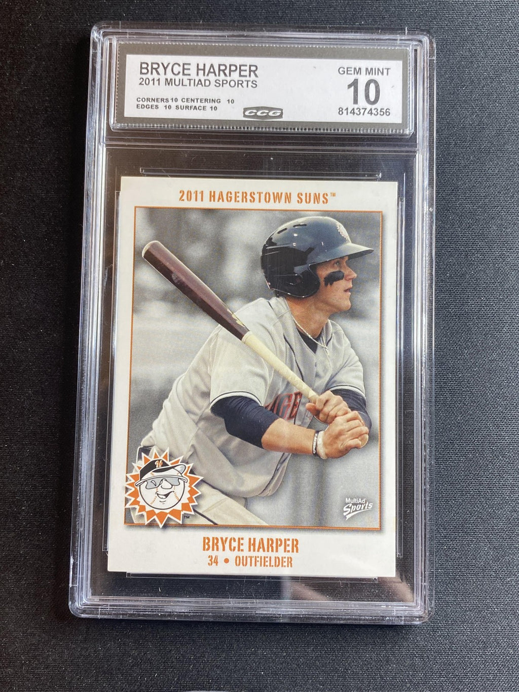 Bryce Harper 2011 MultiAd Sports Hagerstown Suns CCG 10 RC
