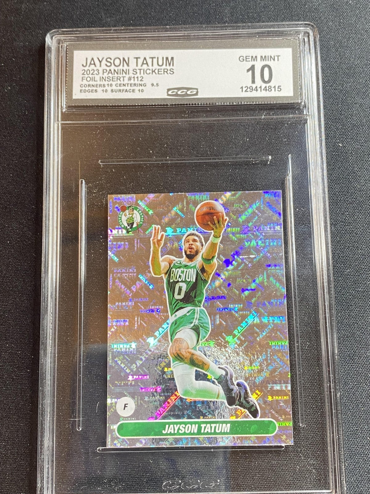 Jayson Tatum 2023 Panini Stickers Foil Insert CCG 10 RC