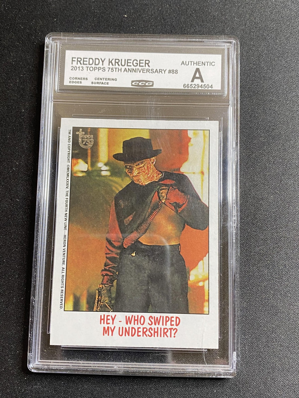 Freddy Krueger 2013 Topps 75th Anniversary 88 CCG MINT AUTHENTIC
