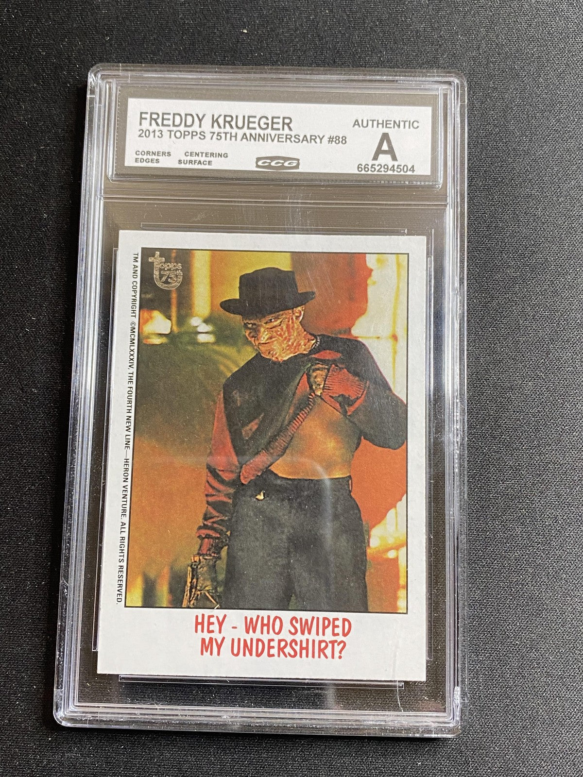 Freddy Krueger 2013 Topps 75th Anniversary 88 CCG MINT AUTHENTIC