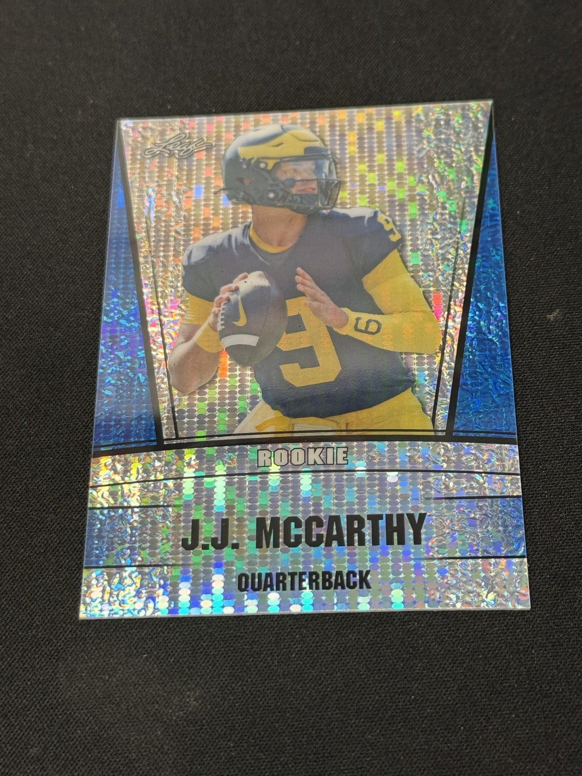 JJ McCarthy 2023 LEAF Metal Rookie Blue /20 RC Vikings