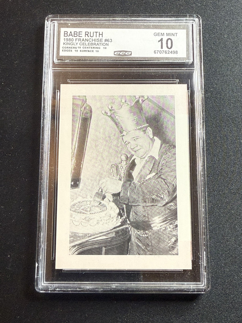 Babe Ruth 1980 Franchise Kingly Celebration CCG 10 RC