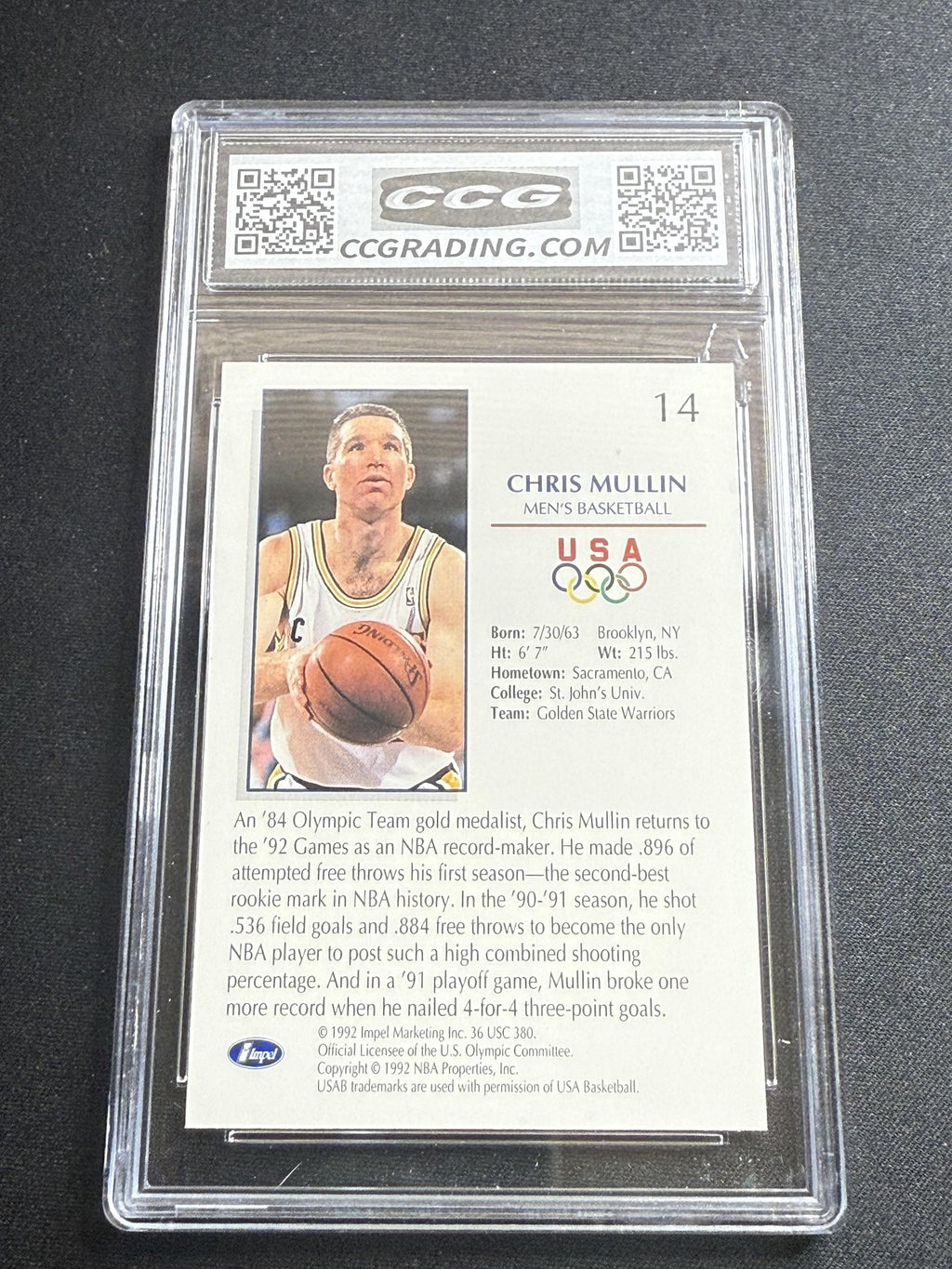Chris Mullin 1992 Impel Olympicards CCG 10 USA