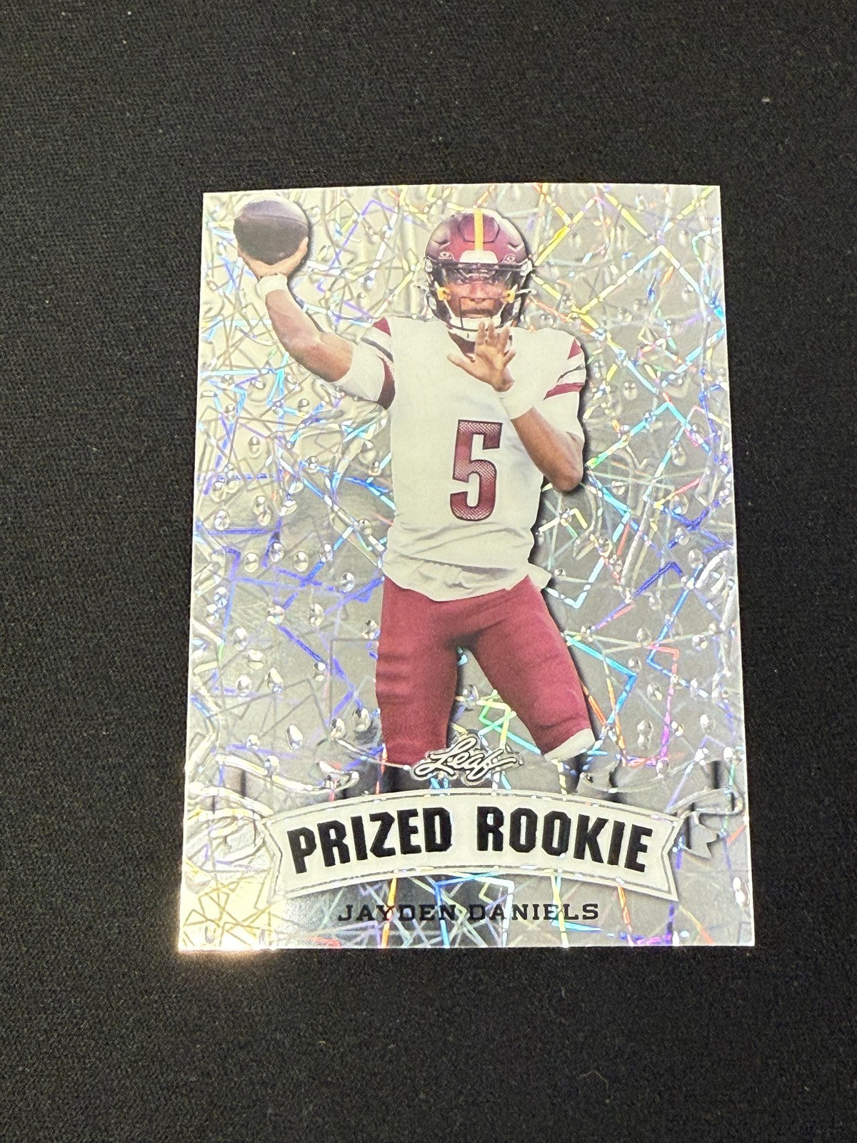 Jayden Daniels 2024 Leaf Prized Metal Rookie Silver /25 RC Washington Commanders