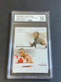 Floyd Mayweather Jr. Mike Tyson 2022 Leaf Legends Dual CCG 10