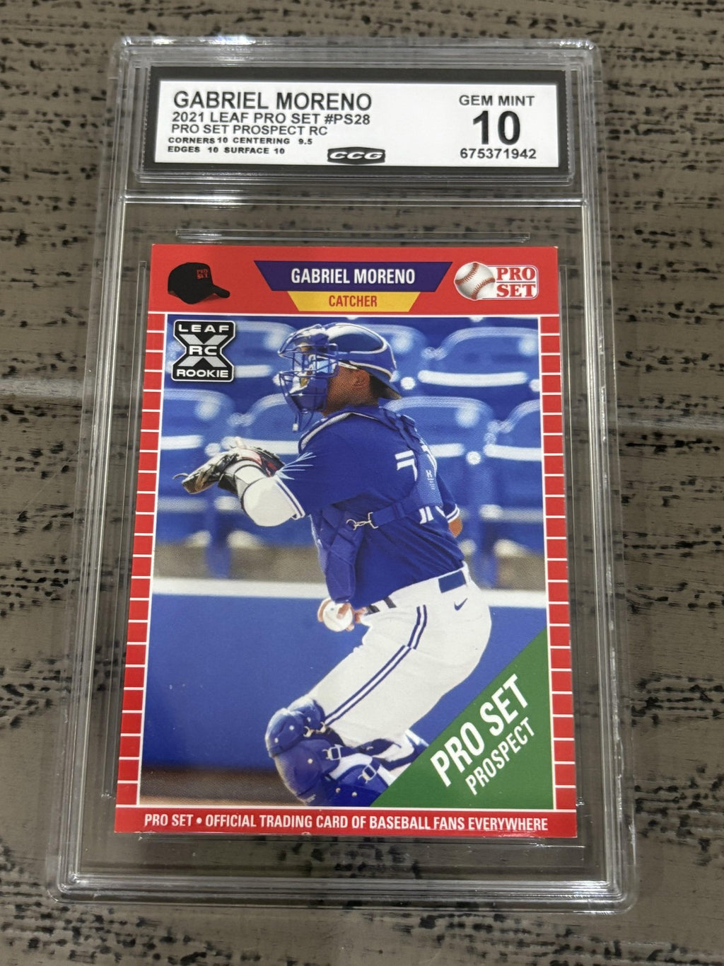 Gabriel Moreno 2021 Leaf Pro Set PS28 CCG 10 RC