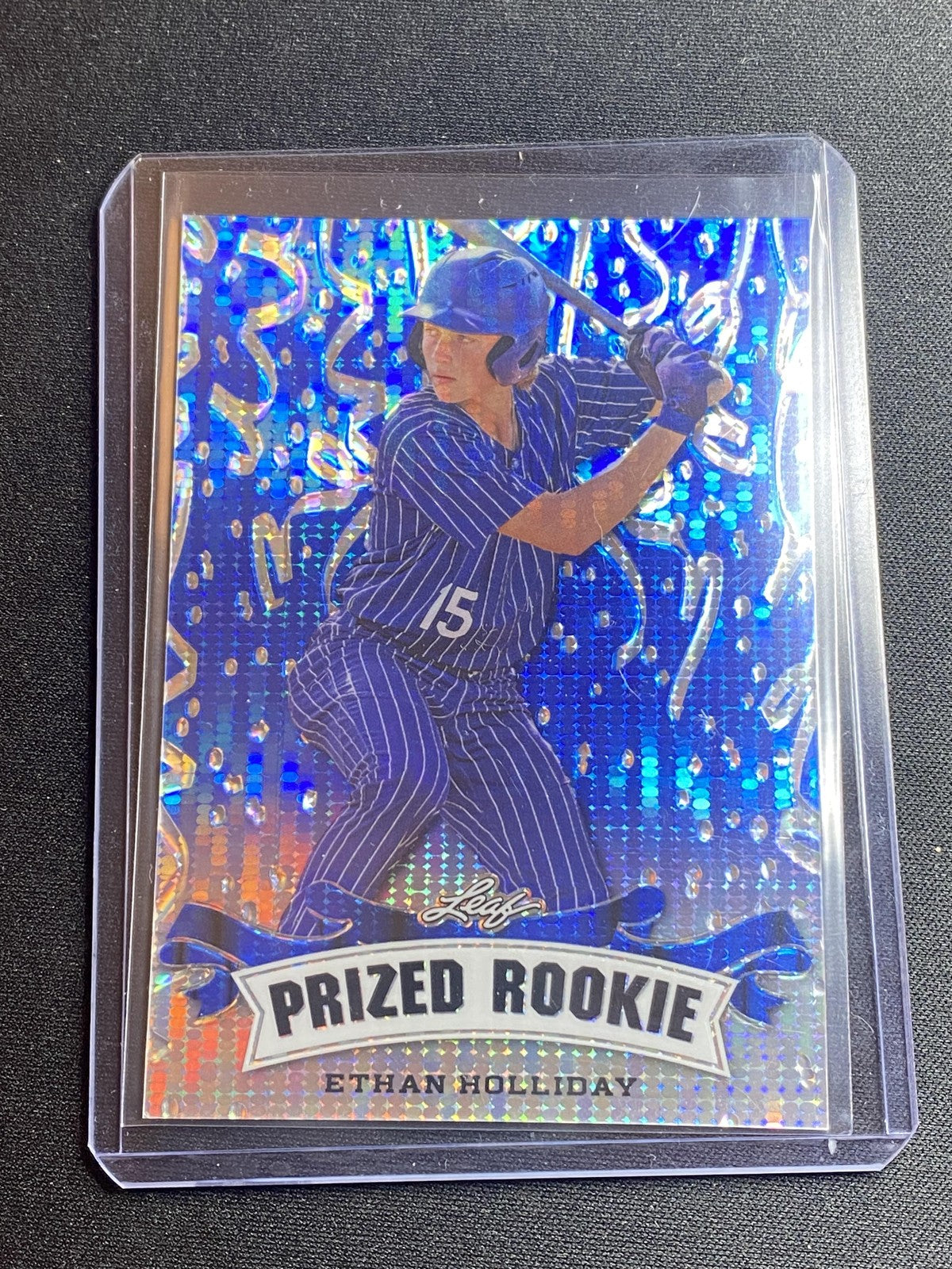 Ethan Holliday 2023 Leaf Prized Metal Rookie PR30 Blue /20 RC