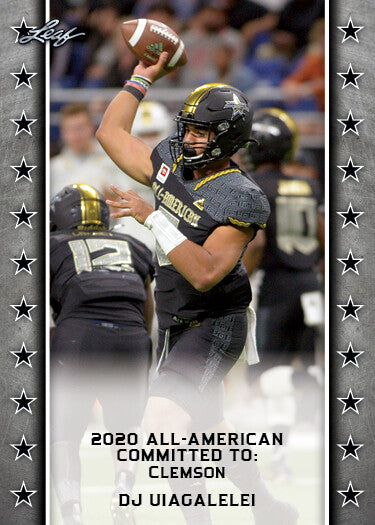 DJ Uiagalelei 2020 Leaf Army All American Rookie Only True Licensed Card Clemson