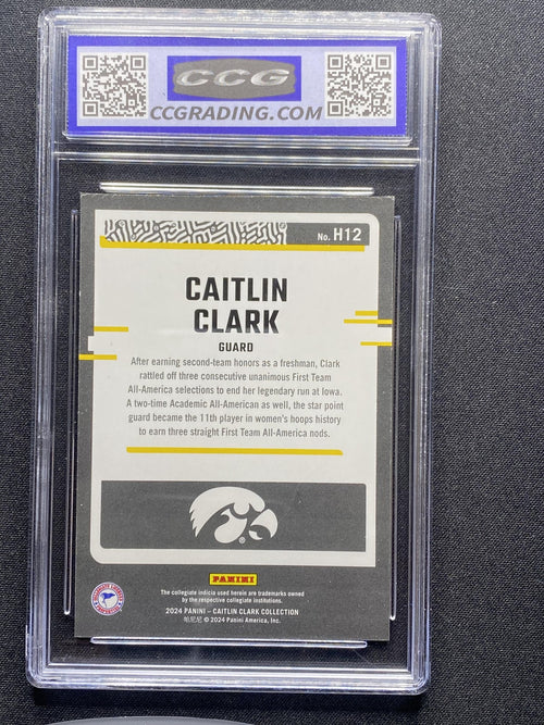 2024 Panini Caitlin Clark Collection H12 Donruss Highlights CCG 9.5 RC