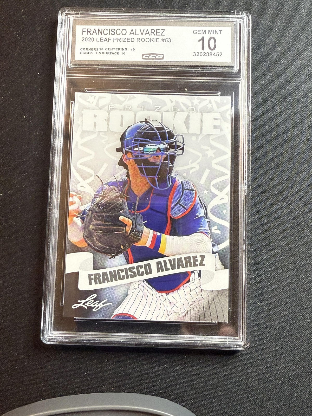 Francisco Alvarez 2020 Leaf Prized Rookie CCG 10 RC