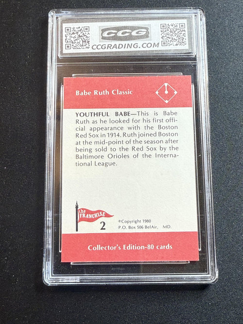 Babe Ruth 1980 Franchise Youthful Babe CCG 10 RC