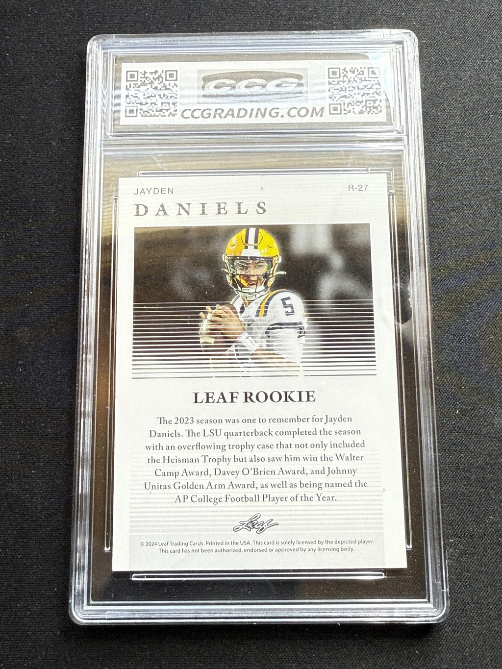 Jayden Daniels 2024 Leaf Rookie CCG 10 RC