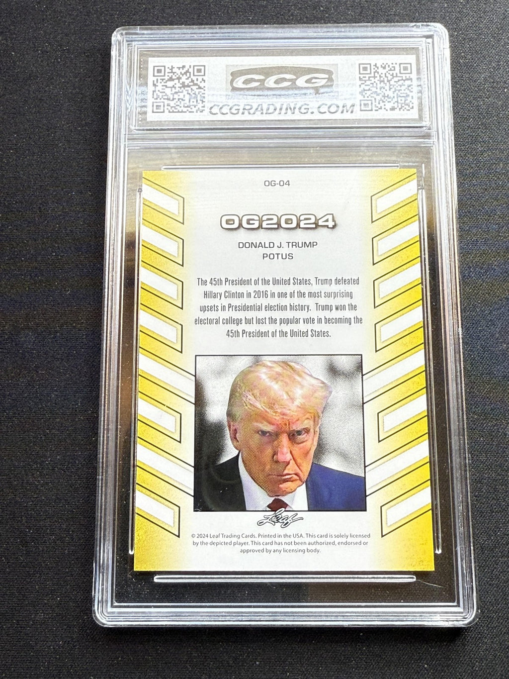 Donald Trump 2024 Leaf OG Legend CCG 10 RC