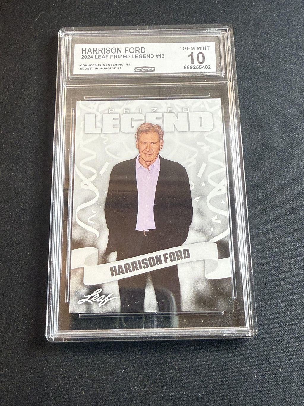Harrison Ford 2024 Leaf Prized Legend CCG 10