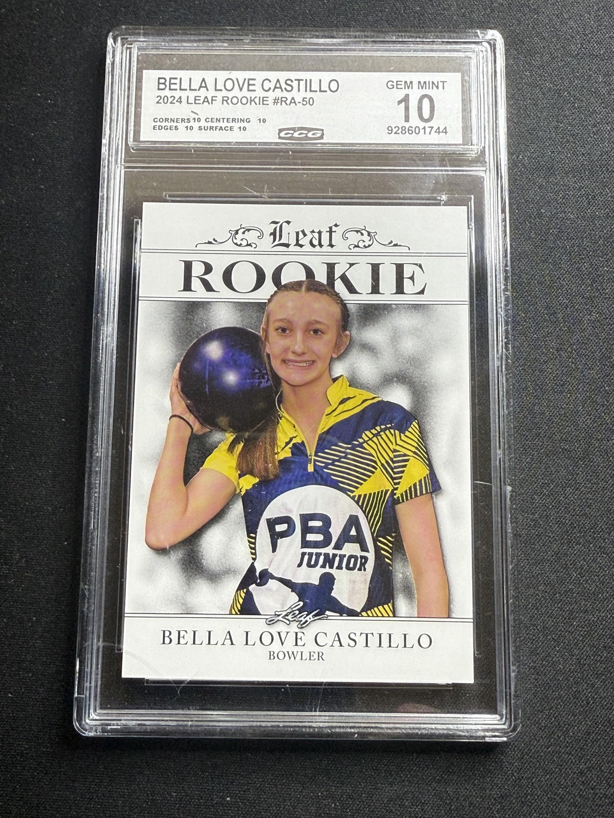 Bella Lova Castillo 2024 Leaf Rookie Achievement CCG 10 Rookie