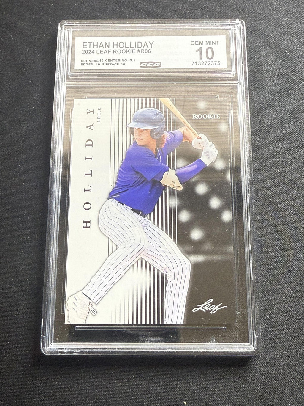 Ethan Holliday 2024 Leaf Rookie CCG 10 Rookie