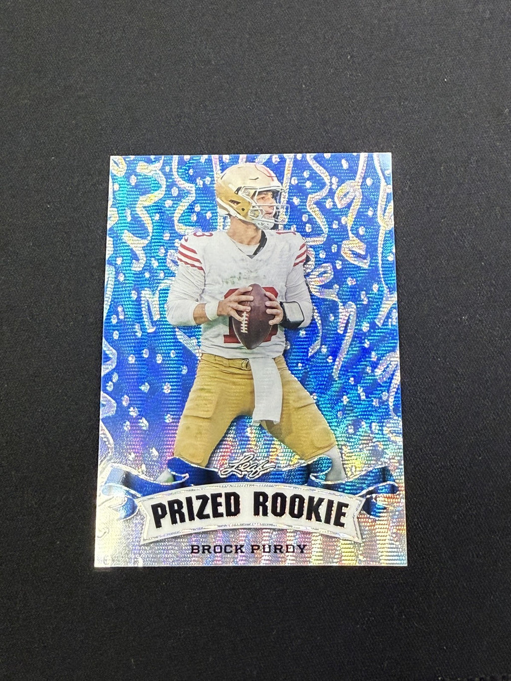 Brock Purdy 2023 Leaf Prized Metal Rookie Blue /20 RC 49ers