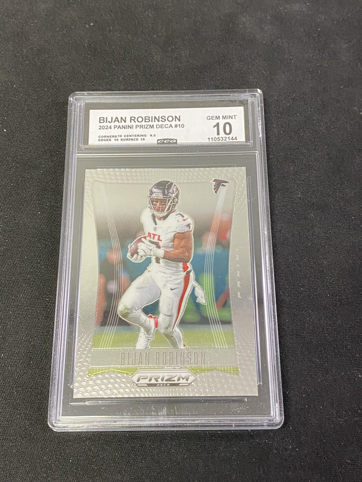 Bijan Robinson 2024 Panini Prizm Deca CCG 10 Falcons Rookie