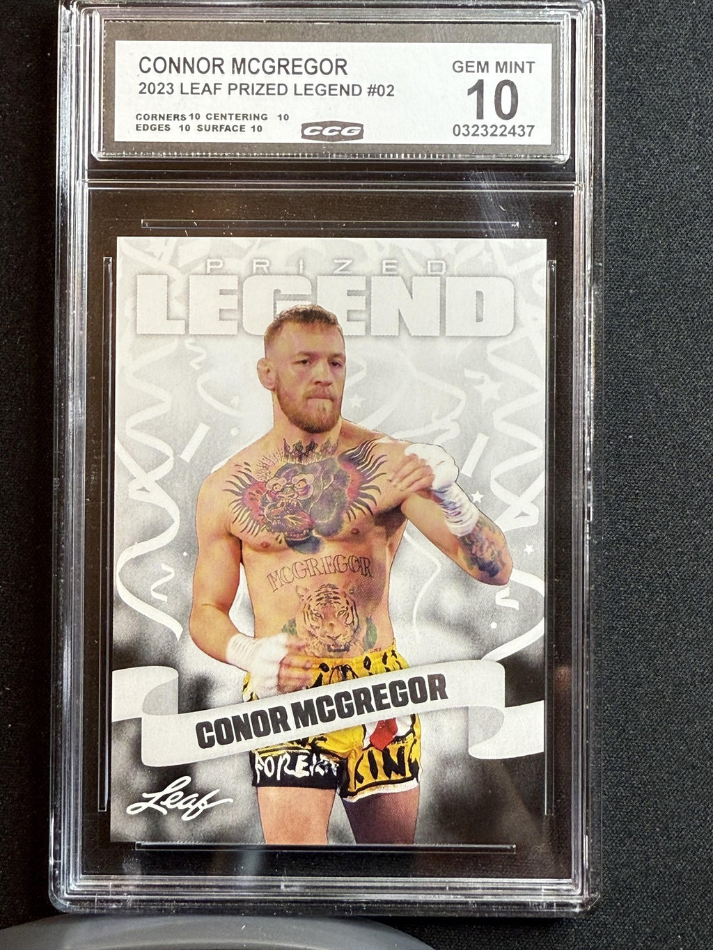 Conor McGregor 2023 Leaf Prized Legend CCG 10 RC