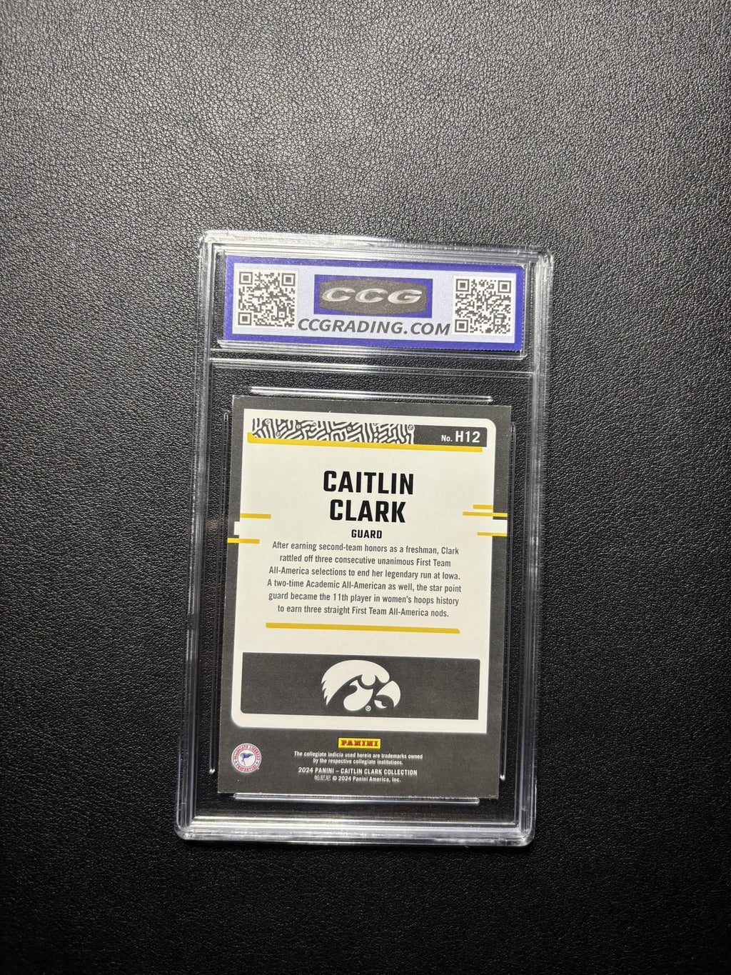 Caitlin Clark 2024 Panini Caitlin Clark Collection 2024 Highlights CCG 9.5