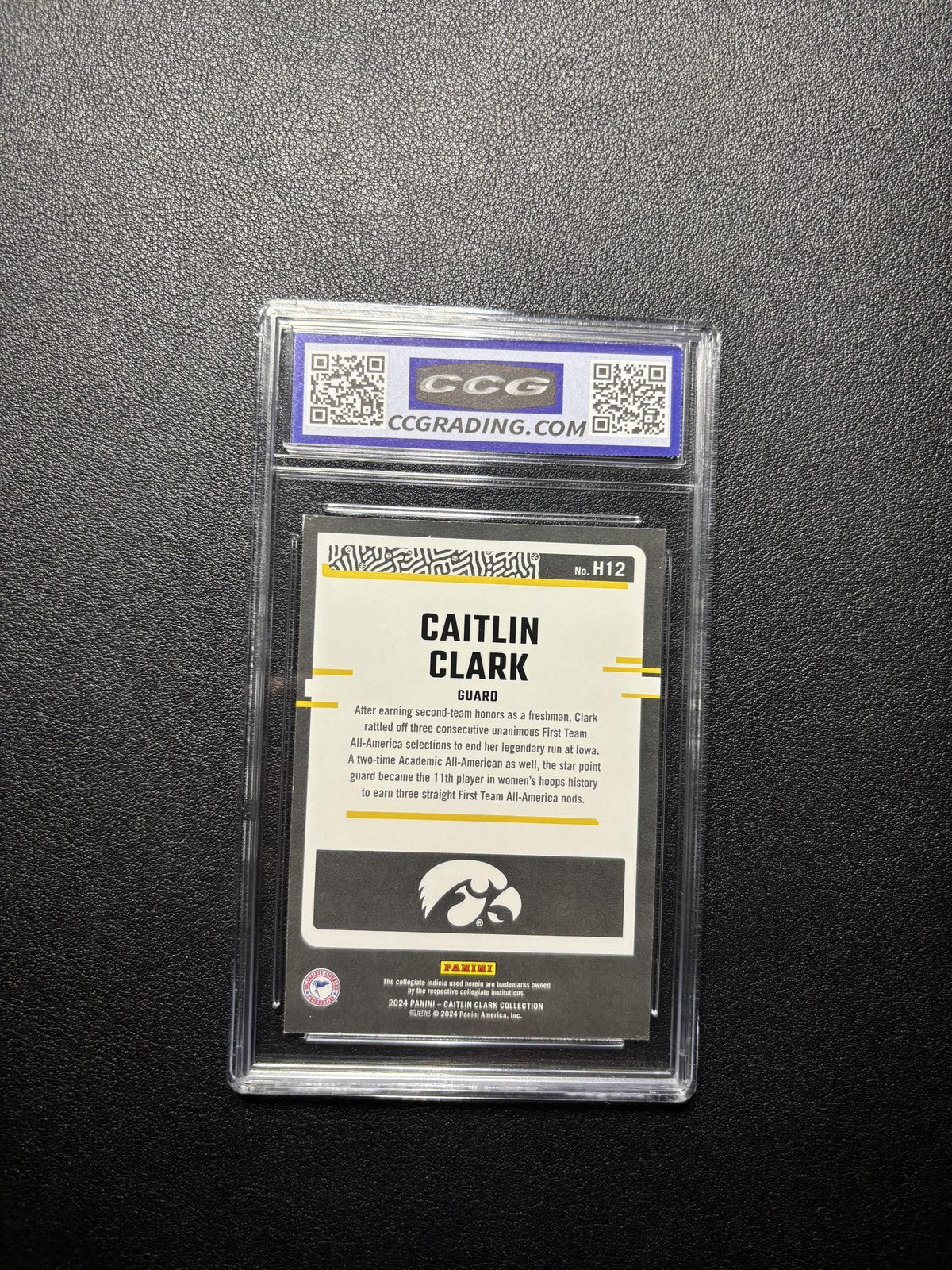 Caitlin Clark 2024 Panini Caitlin Clark Collection 2024 Highlights CCG 9.5