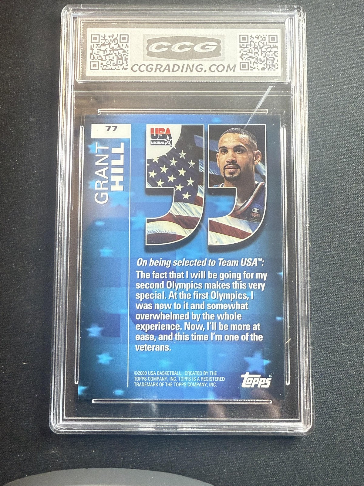 Grant Hill 2000 Topps Team USA CCG 10 USA