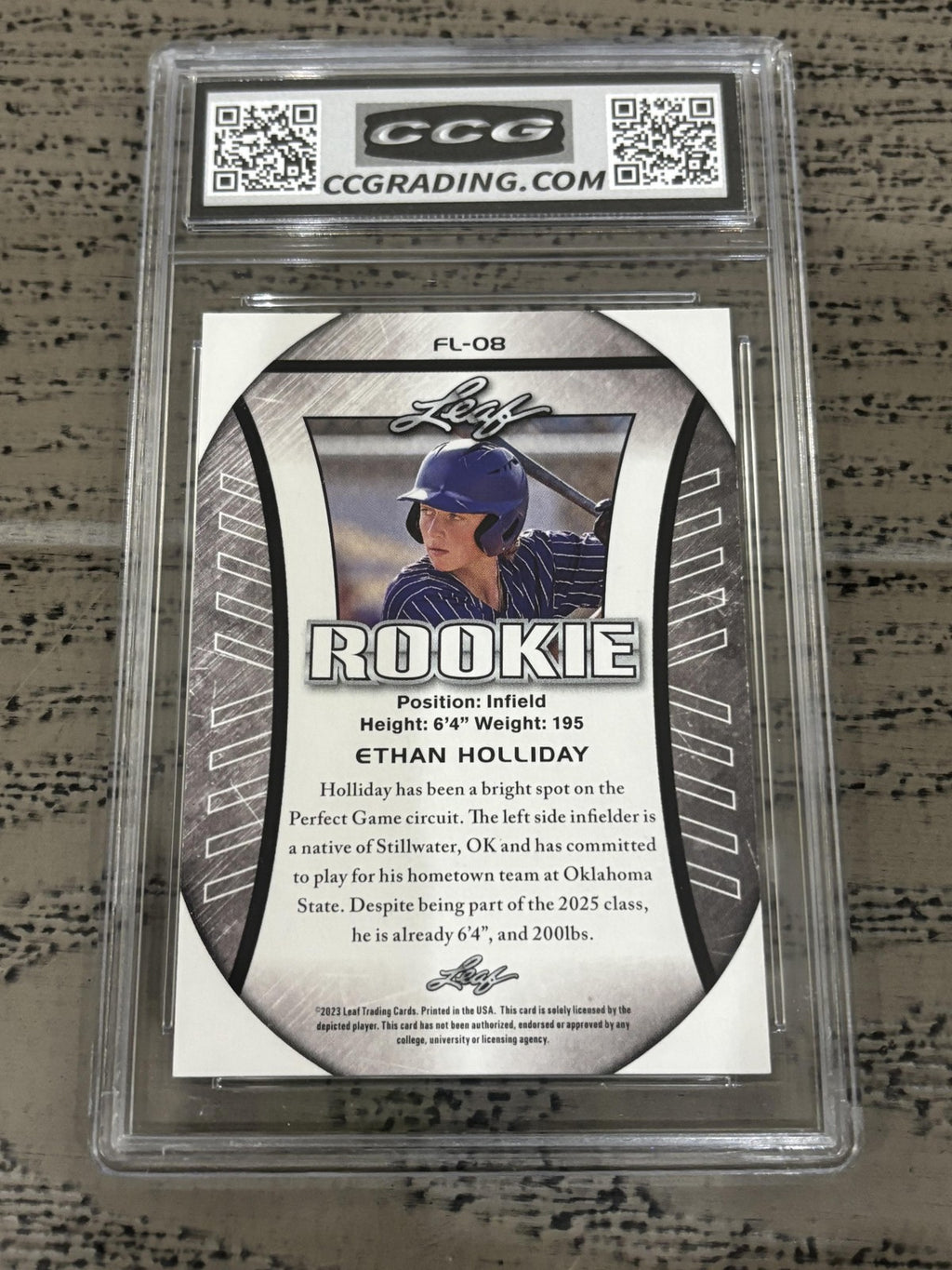 Ethan Holliday 2023 Leaf Flag CCG 10 RC