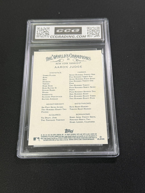 Aaron Judge 2023 Topp Topps Allen & Ginter 69 CCG 10 New York Yankees Rookie