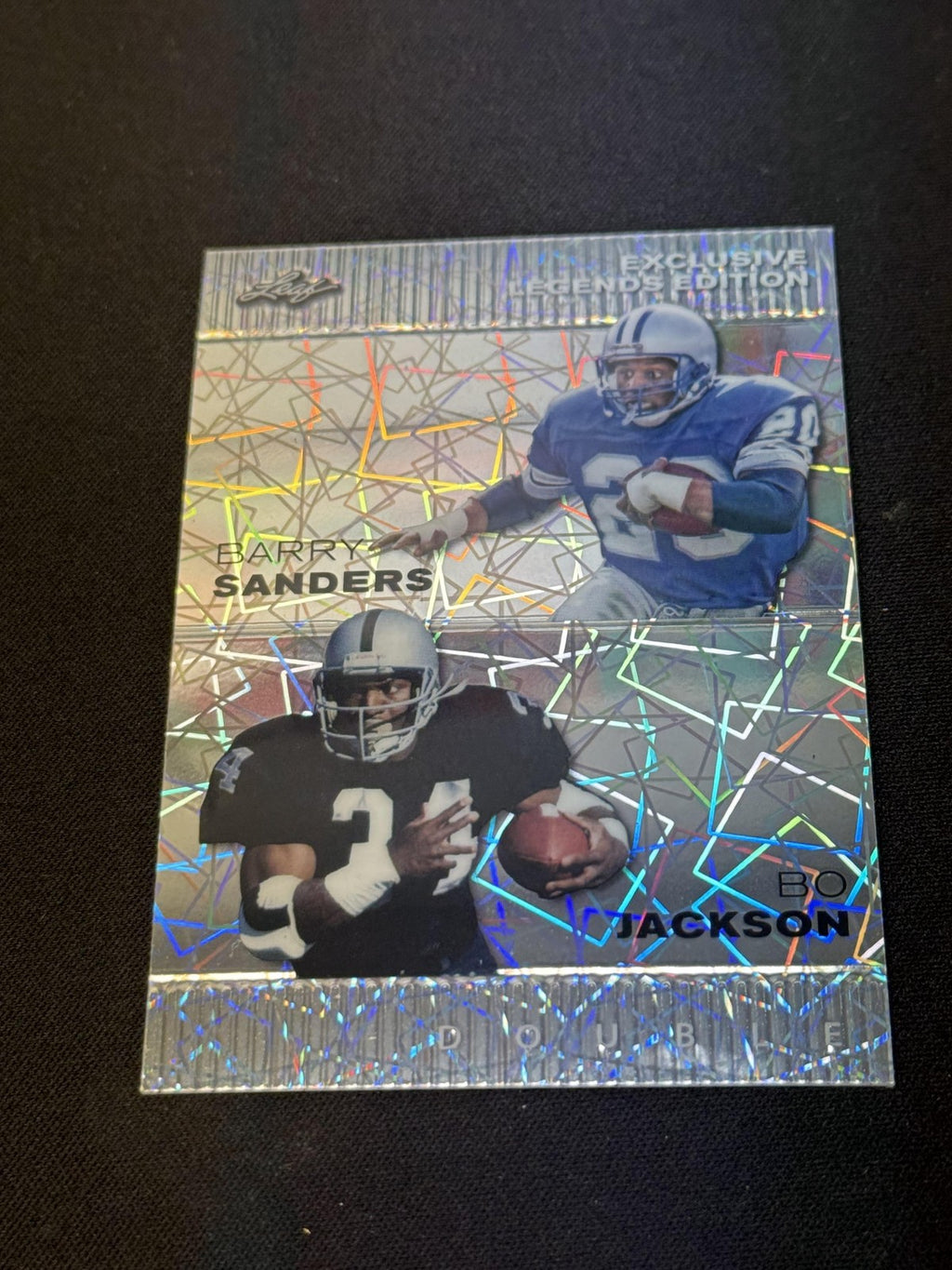 Barry Sanders Bo Jackson 2024 LEAF Metal Duals Silver /25 RC