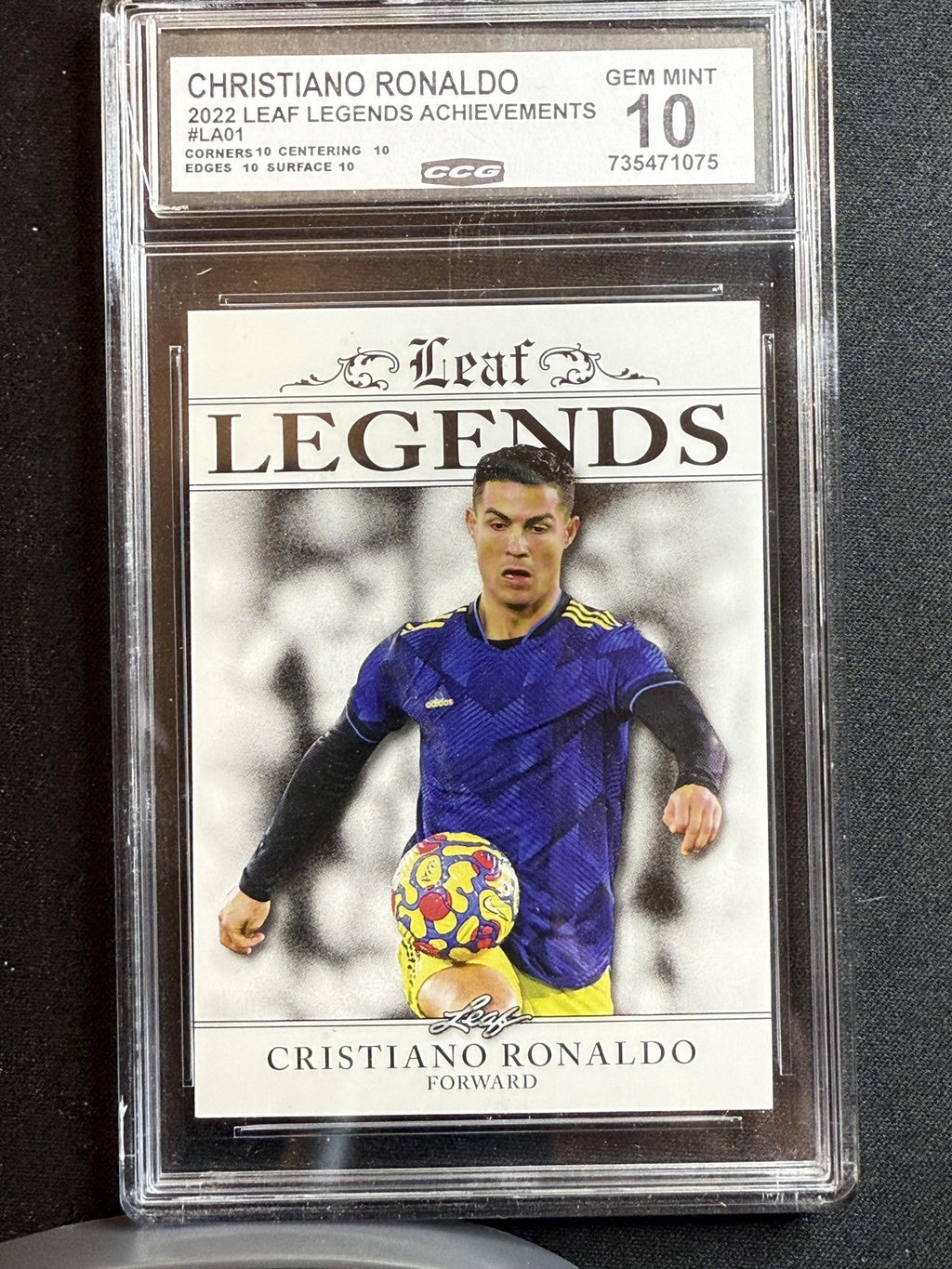 Christiano Ronaldo 2022 Leaf Legends Achievements CCG 10 RC