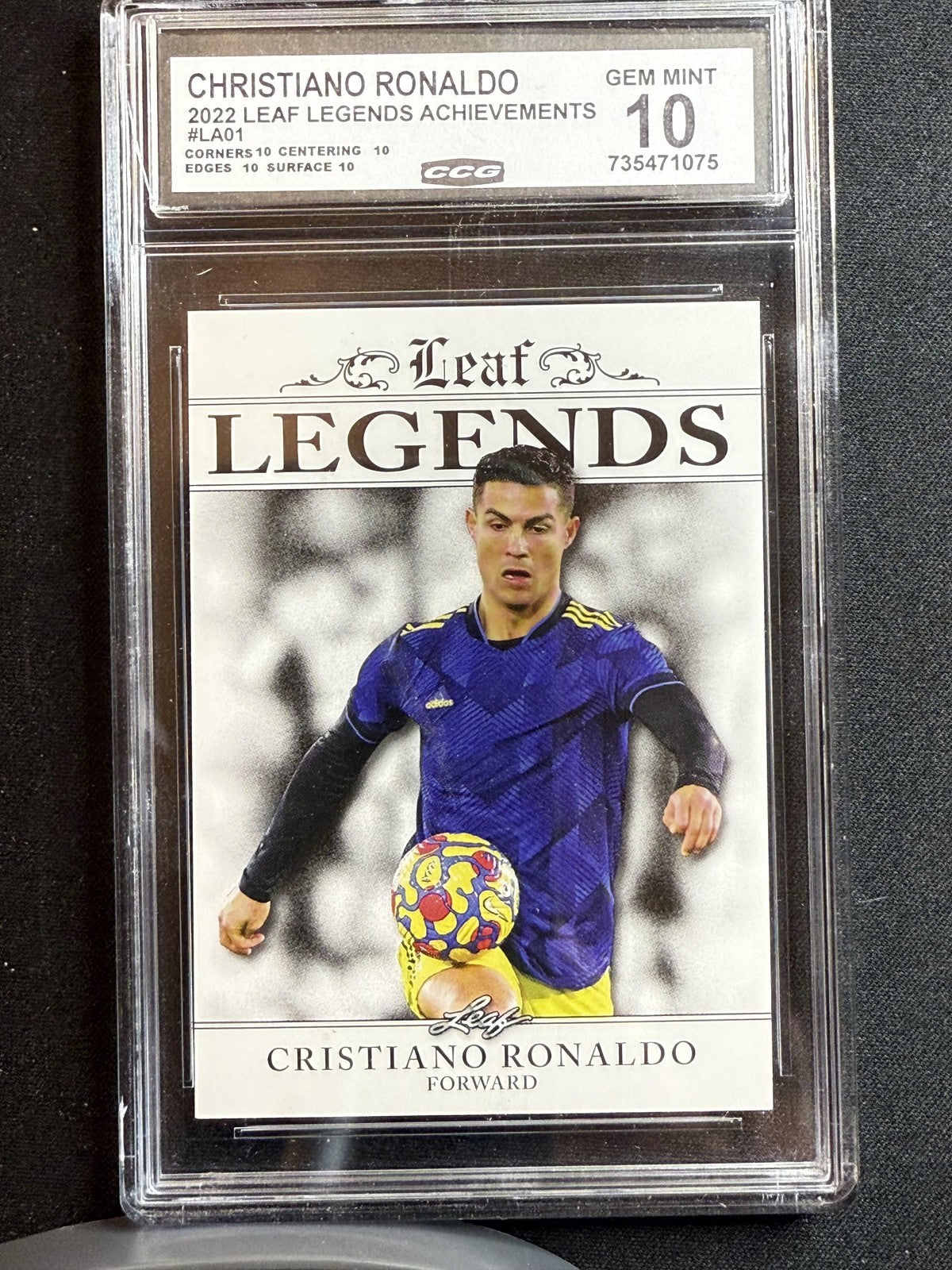 Christiano Ronaldo 2022 Leaf Legends Achievements CCG 10 RC