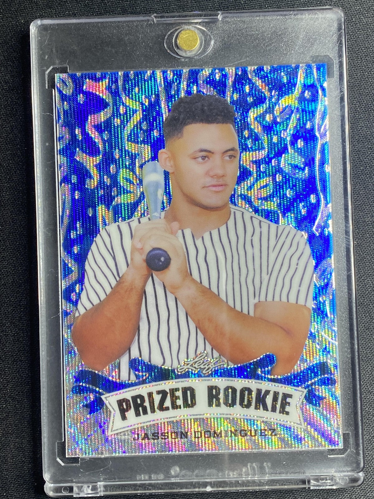 Jasson Dominguez 2019 Leaf Prized Metal Rookie PR14 Blue /20 RC