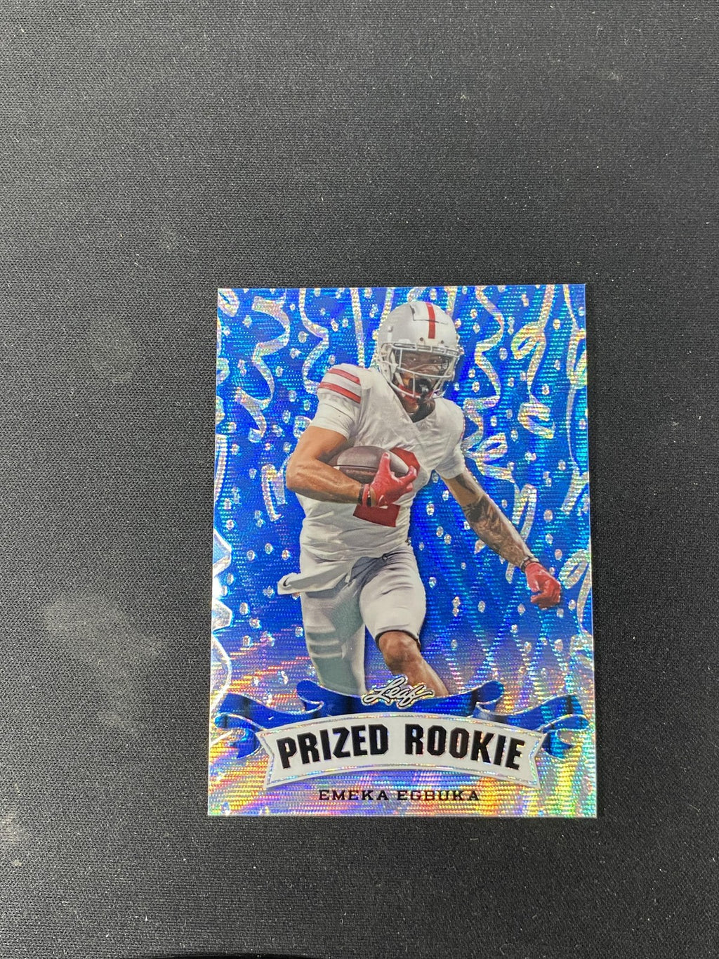 Emeka Egbuka 2023 Leaf Metal Prized Rookie Blue Wave /20 RC Buccaneers