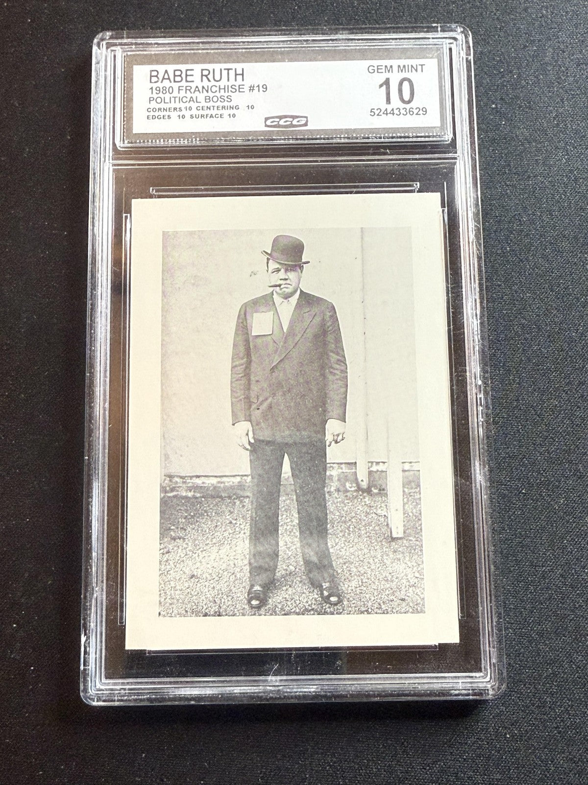 Babe Ruth 1980 Franchise Political Boss CCG 10 RC