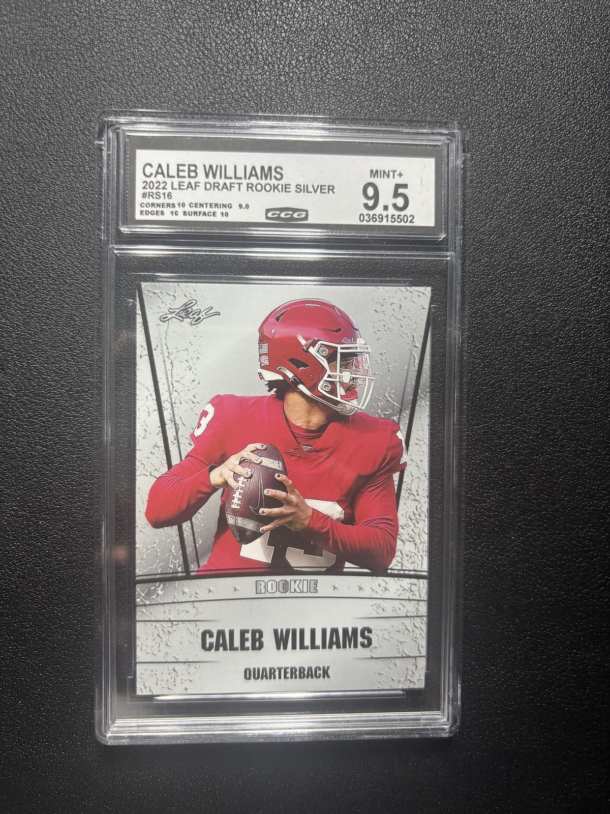 Caleb Williams 2022 Leaf Draft CCG 9.5 RC