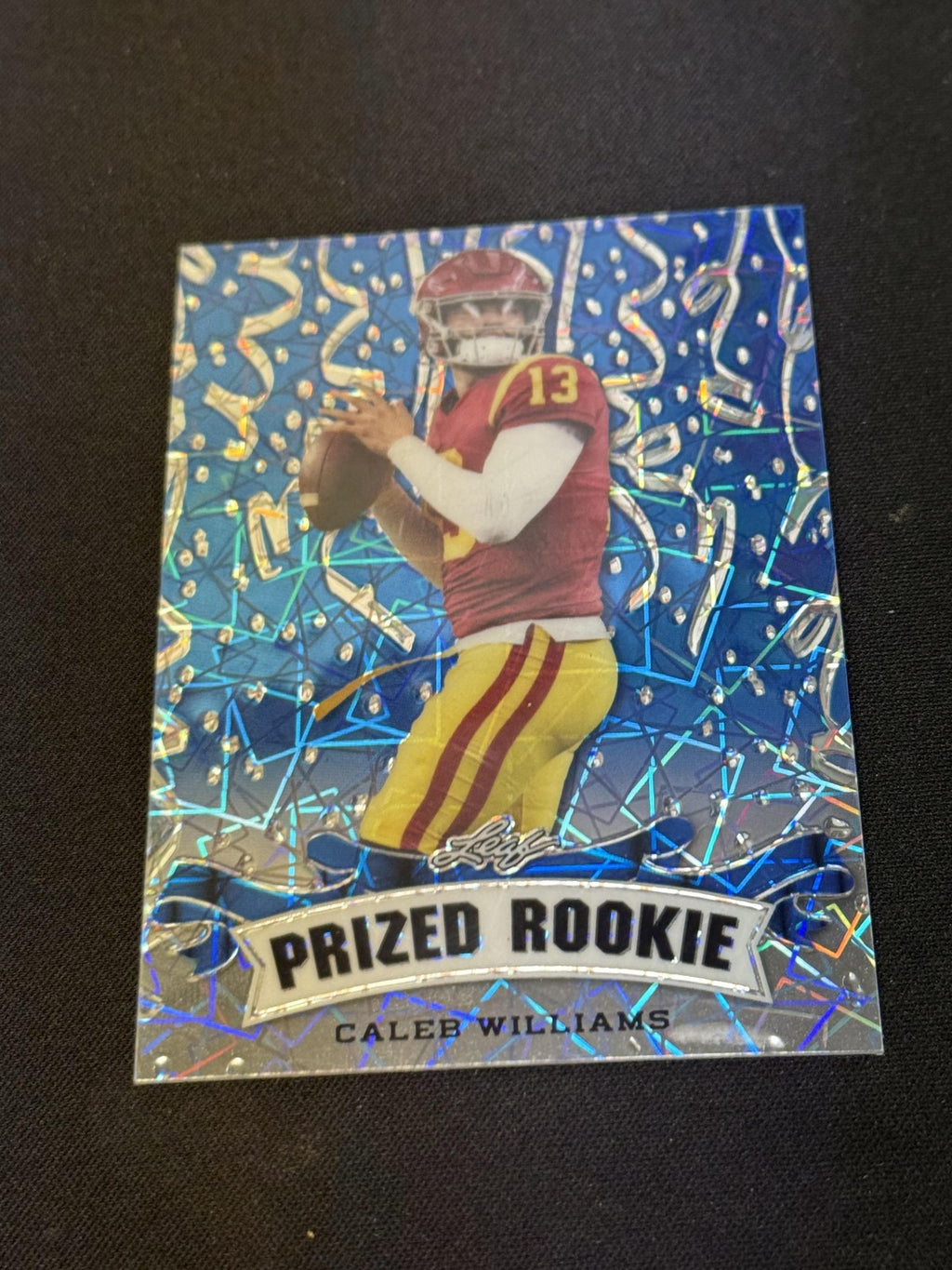 Caleb Williams 2023 LEAF Prized Metal Rookie Blue /20 RC Bears