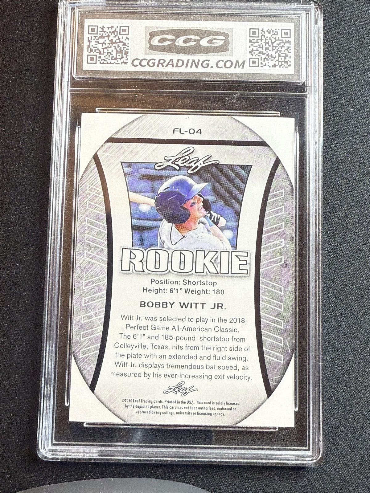 Bobby WItt Jr. 2020 Leaf Flag Edition CCG 10 RC