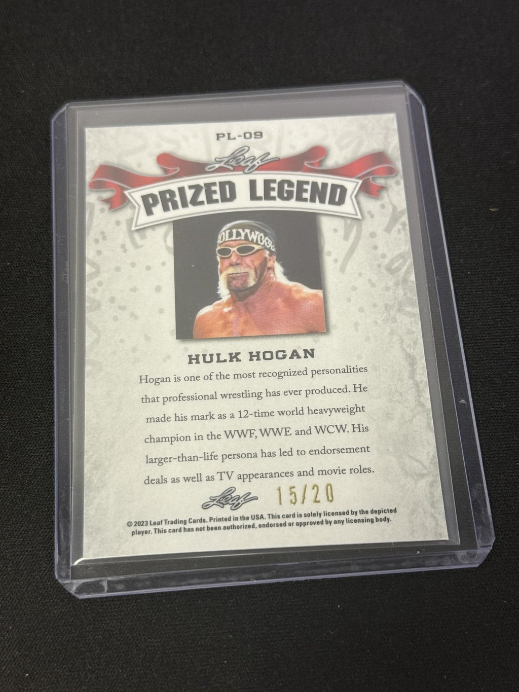 Hulk Hogan 2023 Leaf Prized Legend Blue /20 RC
