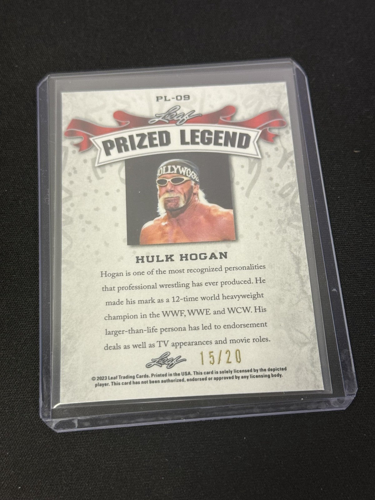 Hulk Hogan 2023 Leaf Prized Legend Blue /20 RC