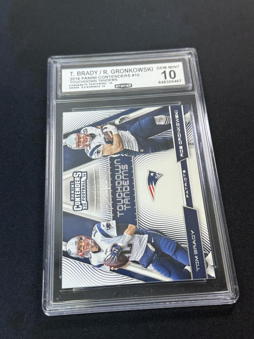 Brady Gronkowski 2016 Panini Contenders Touchdown Tandems CCG 10 Patriots Rookie