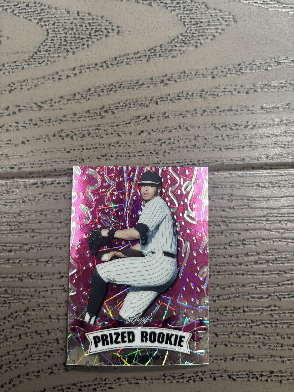 Chase Burns 2024 Leaf Prized Rookie Metal Pink /10 RC Reds