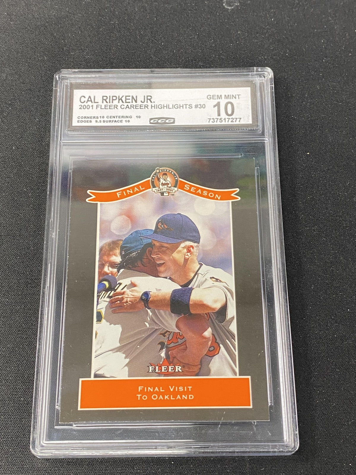 Cal Ripken, Jr. 2001 Fleer Career Highlights CCG 10 Baltimore Orioles Rookie