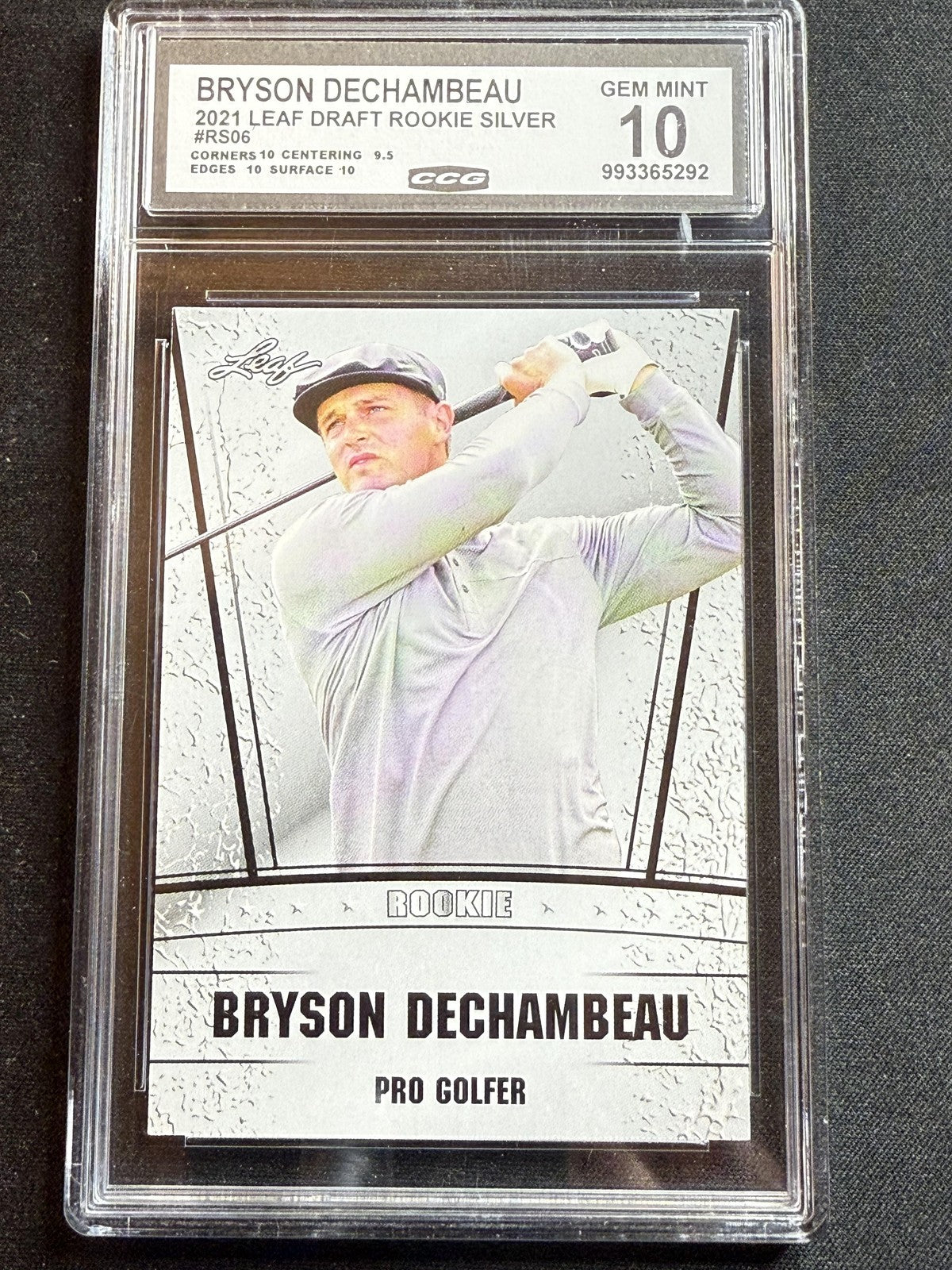 Bryson Dechambeau 2021 Leaf Draft CCG 10 RC